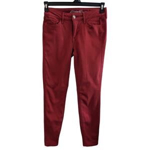 Eddie Bauer Red Slightly Curvy Skinny Jeans Specially Dyed Size 2
